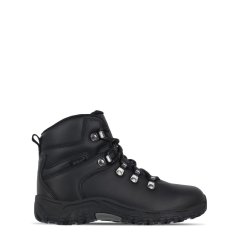 Gelert Leather Waterproof Walking Boots Childrens Black