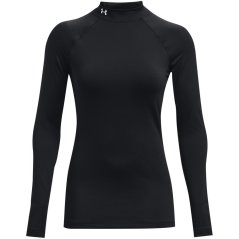 Under Armour Women's Authentics Long-Sleeve Performance Mockneck Gym Top Black