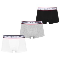Reebok 3 Pack Boxer pánske šortky Black/White/Grey