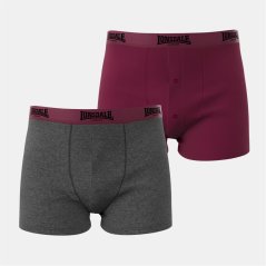 Lonsdale 2 Pack Boxer pánské šortky Rust/Charcoal