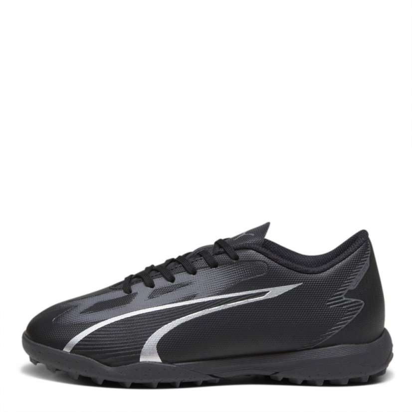 Puma Ultra Play.4 Childrens Astro Turf Trainers Black/Asphalt