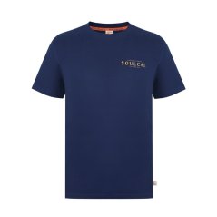 SoulCal Graphic Print T-Shirt Men’s Navy BackLogo