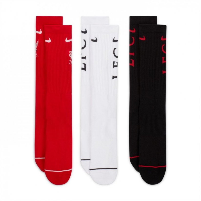Nike Liverpool Everyday Socks (3 Pairs) Multi-Colour