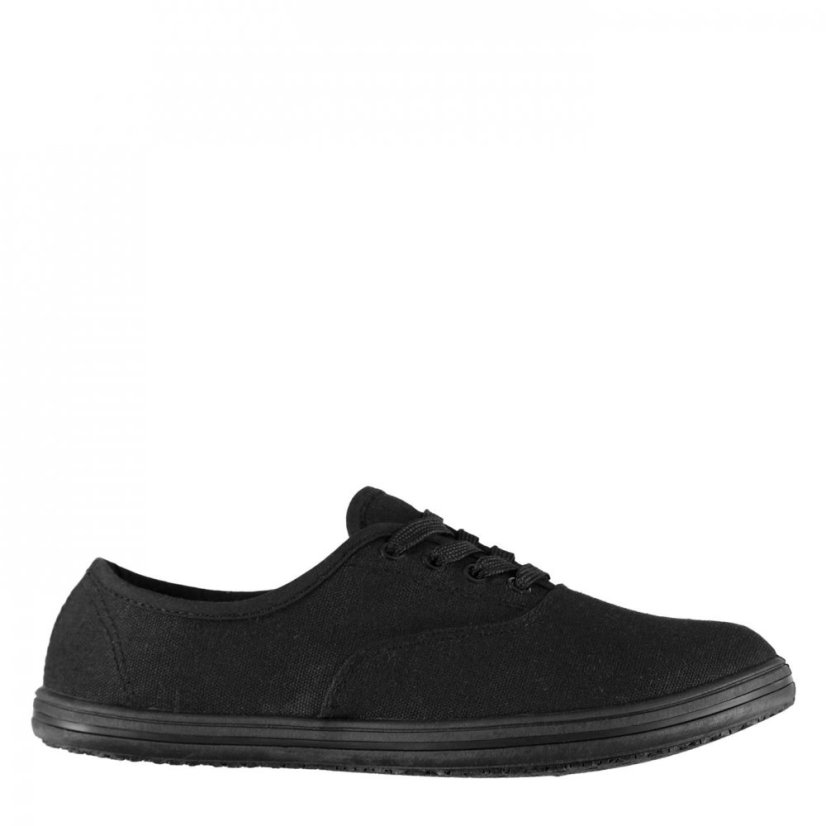 Slazenger Ladies Canvas Pumps Black