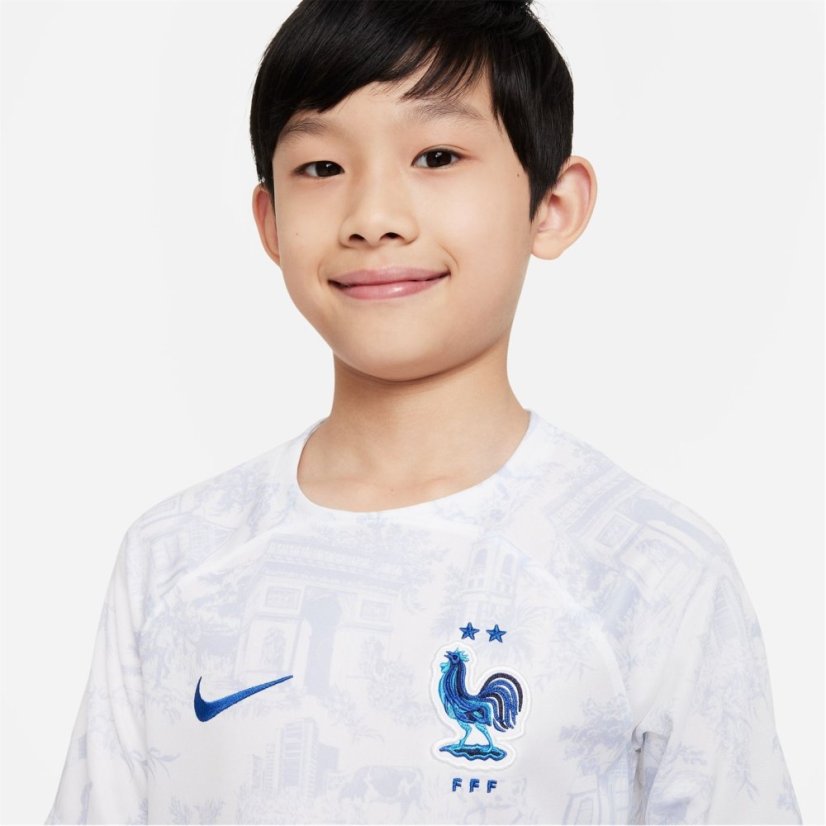 Nike France Away Shirt 2022 Juniors White