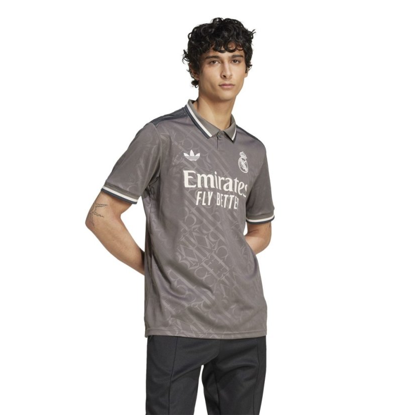 adidas Real Madrid Third Shirt 2024 2025 Adults Grey