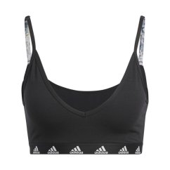 adidas Women's Pureb Long-Sleeve Low Impact Sports Bra Black