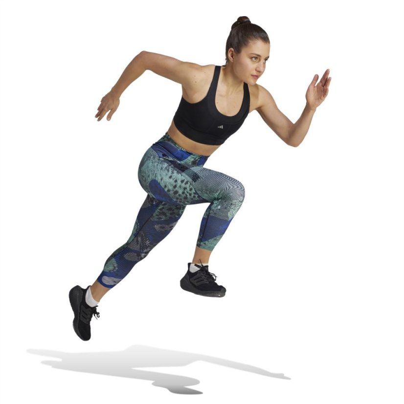 adidas Adizero Allover Print 7/8 Leggings Womens Black/Lucid