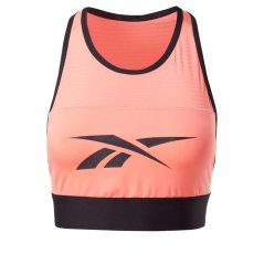 Reebok Ready High Neck Sports Bra Womens Twisted Coral