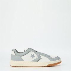 Converse Men's Basket Low-Top Trainers Grey/Ivory/Gum