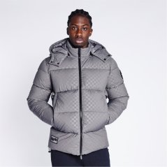 Blood Brother Puffer Jacket Mens AOP Grey