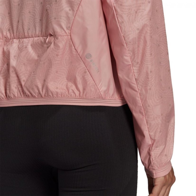 adidas Women's Adidas Water Resistant Long Sleeve Performance Running Jacket Wonder Mauve