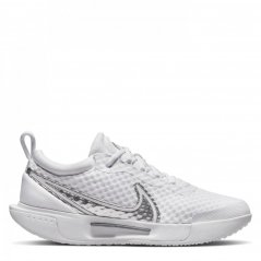 Nike Court Zoom Pro Hard Court Tennis Shoes Ladies White/Silver