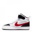 Nike Court Borough Mid 2 Big Kids' Shoe White/Red/Black - Veľkosť: 5 (38)