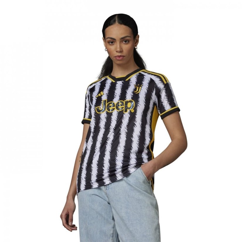 adidas Juventus Home Shirt 2023 2024 Womens Black/White