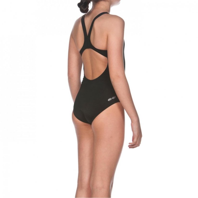 Arena Girls Sports Swimsuit Solid Swim Pro Black/White