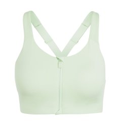 adidas Women's Tlrdim Lux Zipped Non Wired High Impact Sports Bra Green