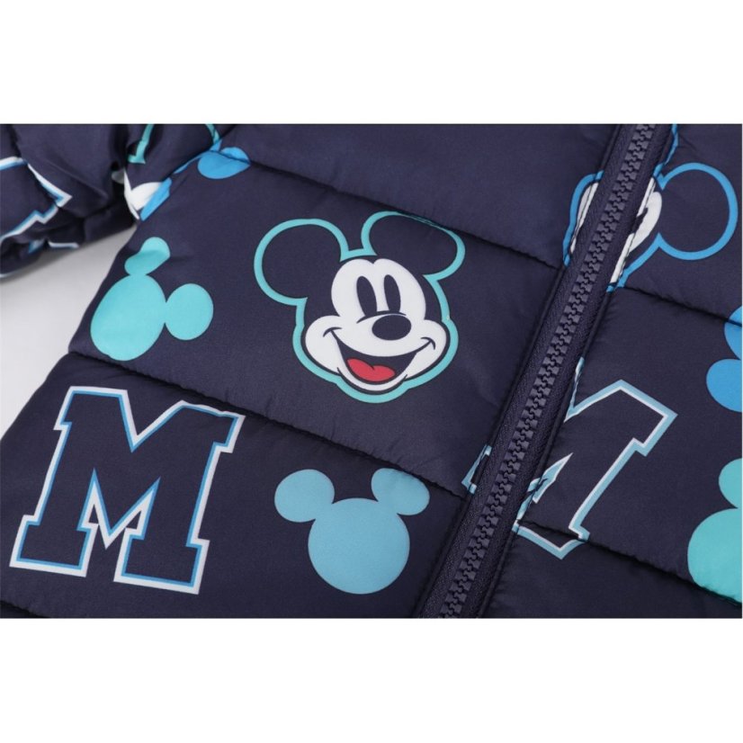 Character Kids' Hooded Long Sleeve Short Puffer Jacket Mickey Blue