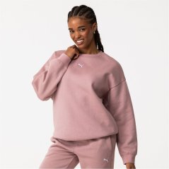 Puma Ess Oversized Crew Fl Sweatshirt Womens Mauve