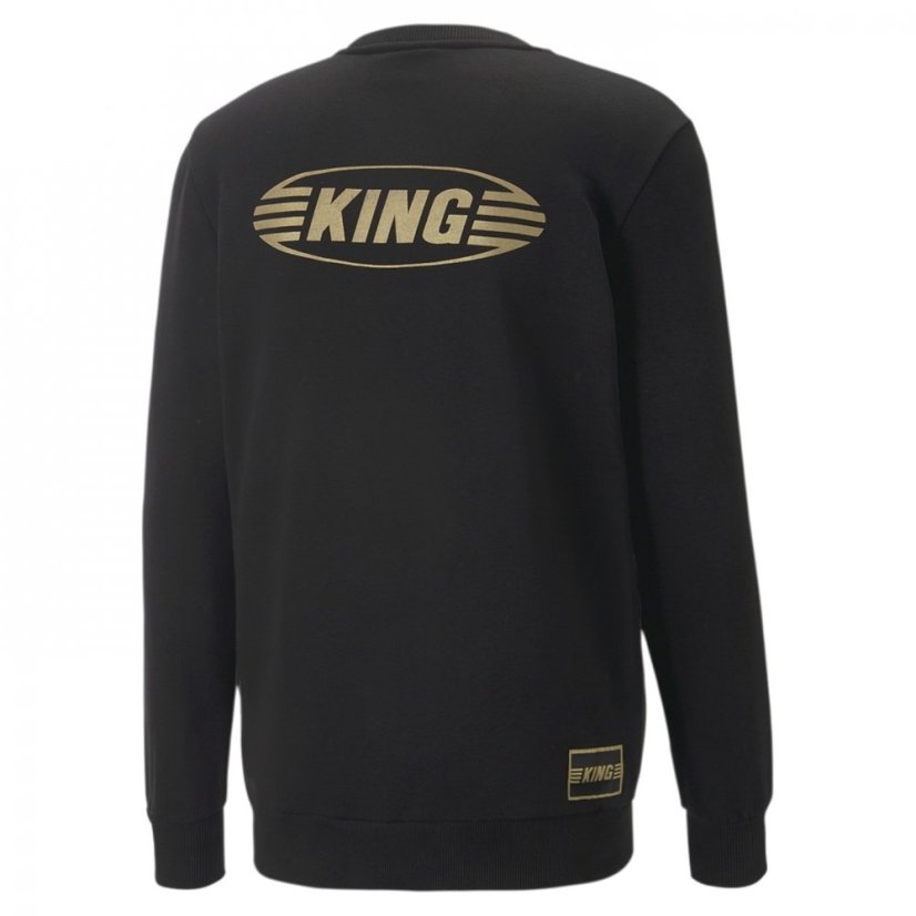 Puma King Tape Sweater Mens Black/Gold