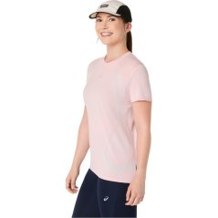 Asics Women's Road Seamless Short Sleeve Performance Running Top Sun Coral