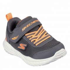 Skechers Gore & Strap Sneaker W Molded Logo Low-Top Trainers Boys Grey/Orange