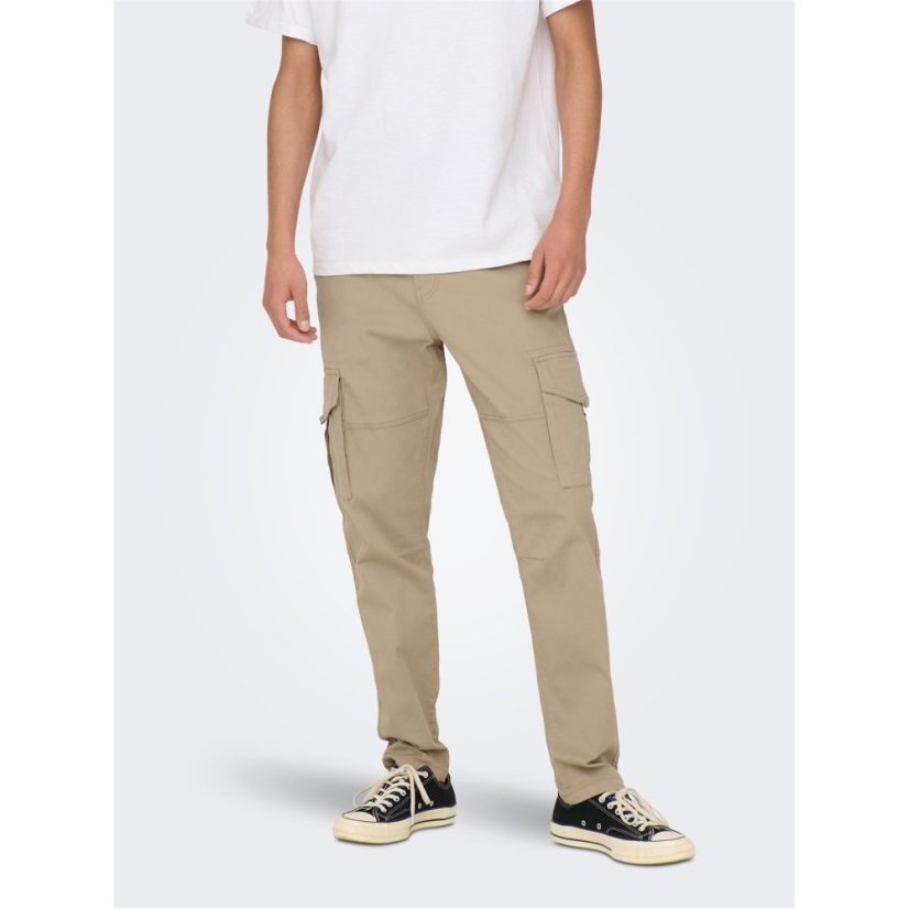 Only and Sons Men's Dean Cargo Trousers Crockery