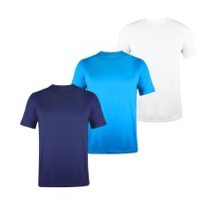 Donnay 3 Pack T Shirts Mens LBlue/RBlue/Nvy