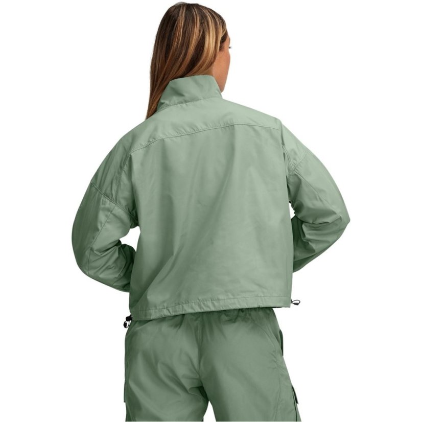 Under Armour Women's Woven Sheen Performance Training Jacket Green