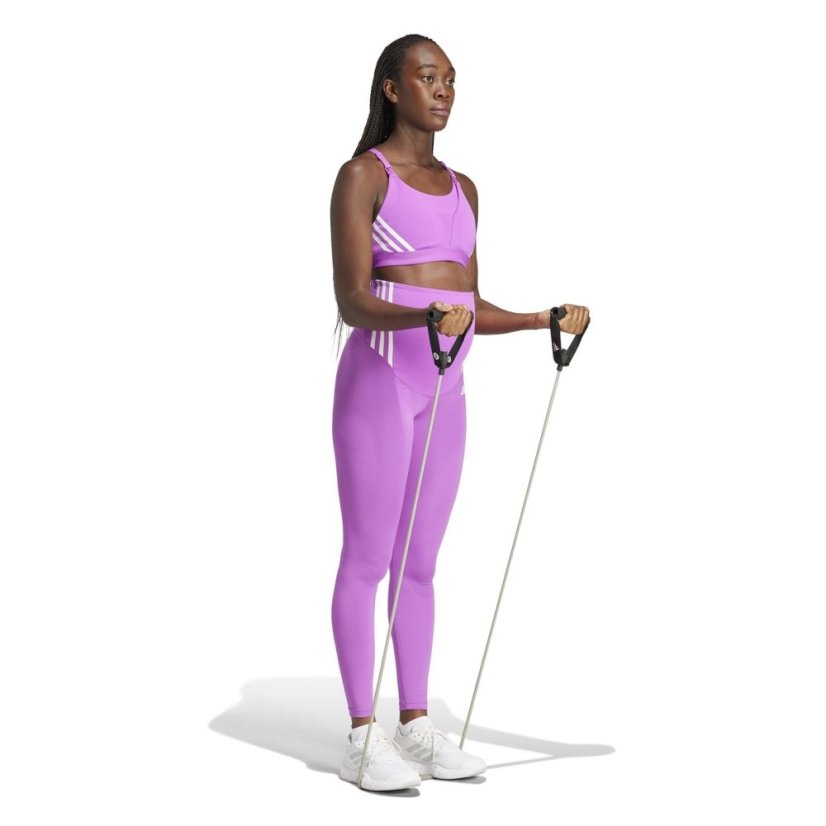 adidas Optime Essentials Full-Length Leggings (Maternity) Womens Purple Burst