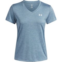 Under Armour Tech™ Twist V-Neck Short Sleeve Womens Blue Calm