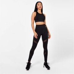 Everlast Contour Panel Leggings Womens Black Mesh