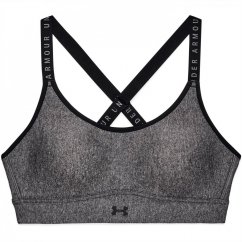 Under Armour Armour Infinity Mid Heather Cover Sports Bra Charcoal/Black