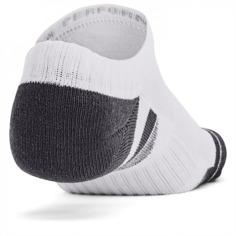 Under Armour No Show Tech Socks 3 pack Adults White