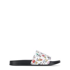 Character Women's Pool Sliders Minnie White