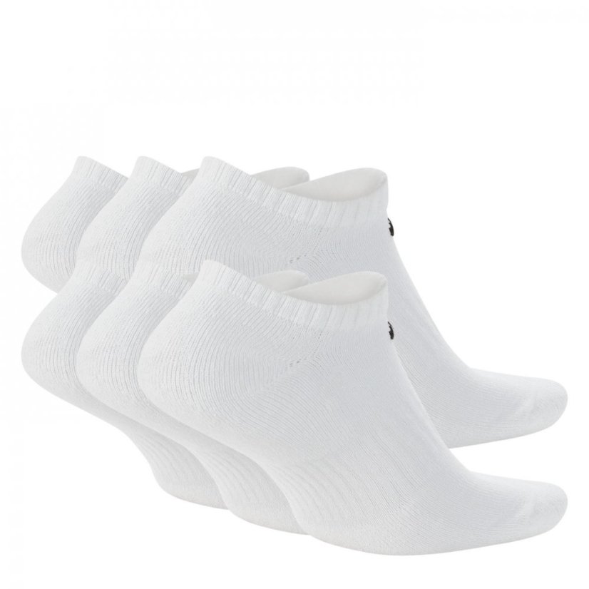 Nike Everyday Cushioned Training No-Show Socks (6 Pairs) White