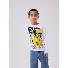 Name It Kids' Pokemon Long-Sleeve T-Shirt Bright White