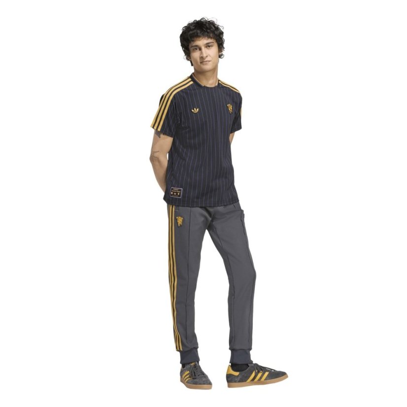 adidas Manchester United Icons Tracksuit Bottoms Mens Black