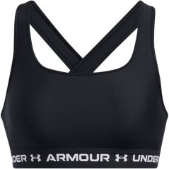 Under Armour Crossback Medium Impact Sports Bra Black/White
