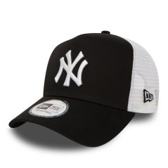New Era A-Frame Adjustable Trucker Cap NY Black / White