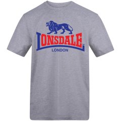Lonsdale Printed Logo Tee Grey 2