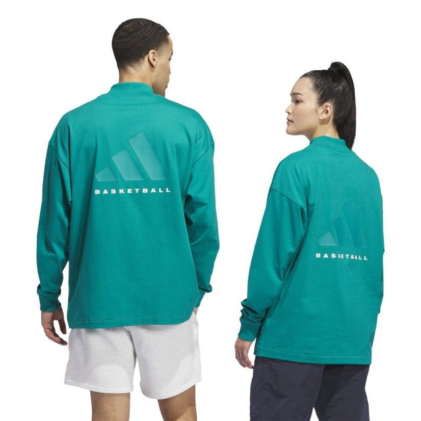 adidas Basketball Long Sleeve Tee pánske tričko Eqt Green S16
