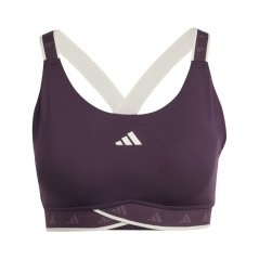 adidas Powerimpact Training Medium-Support Techfit Sports Bra Womens Shamar/Ecrtin