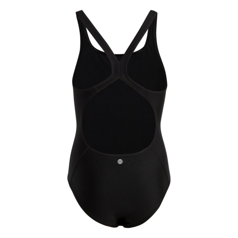 adidas Solid Small Logo Swimsuit Black/White