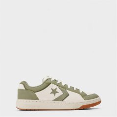Converse Men's Basket Canvas Low-Top Trainers Egret/Ivory
