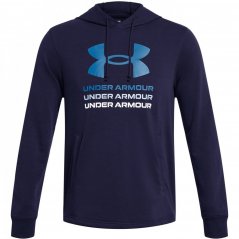 Under Armour Rival Terry Graphic Hood Blue