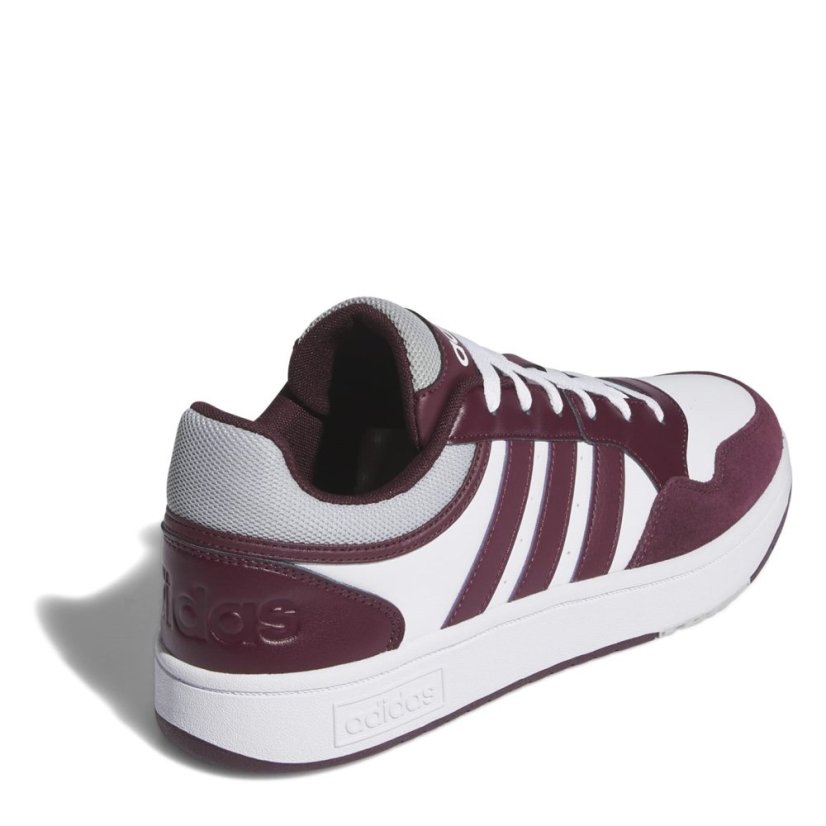 adidas Hoops 3.0 Shoes White/Maroon