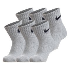 Nike Swoosh Performance Quarter Sock 6 Pack Childrens Grey
