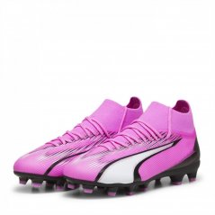 Puma Ultra Match.2 Junior Firm Ground Football Boots Pink/White/Blk