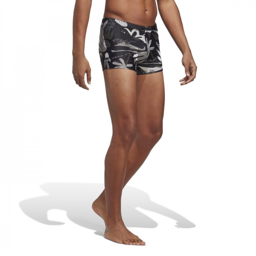 adidas Floral Graphic Swim Boxers Mens black/white